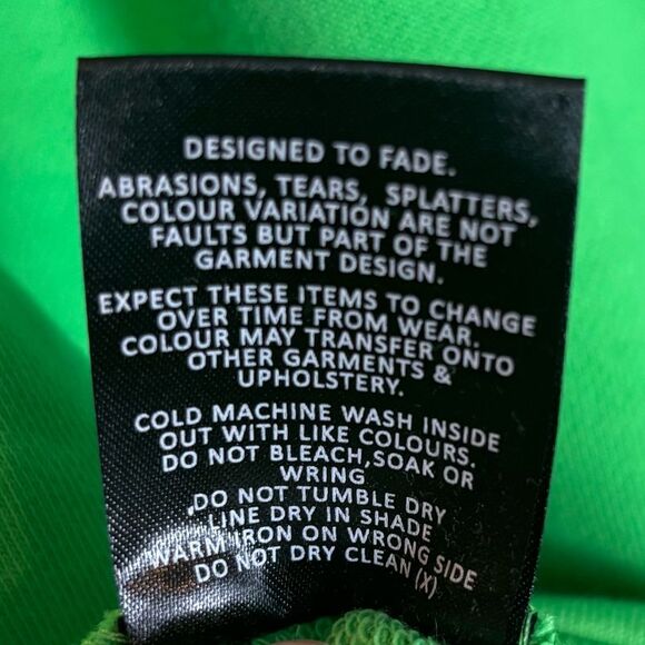 ZGY Zumiez Oversized Green Graphic Crewneck Cotton Sweatshirt Size Large NEW - Picture 6 of 8